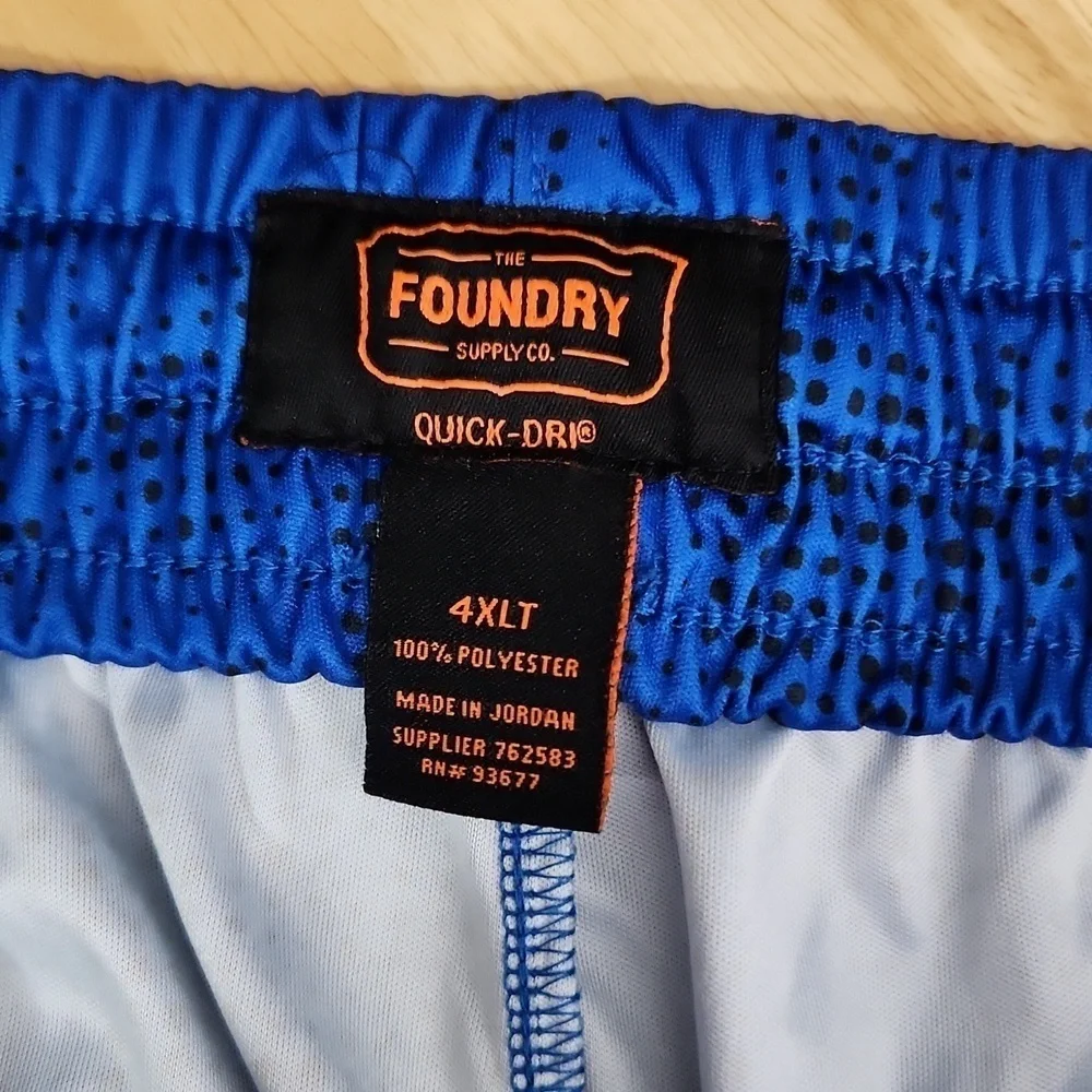 Foundry Shorts Mens Size 4XL Tall Blue Black